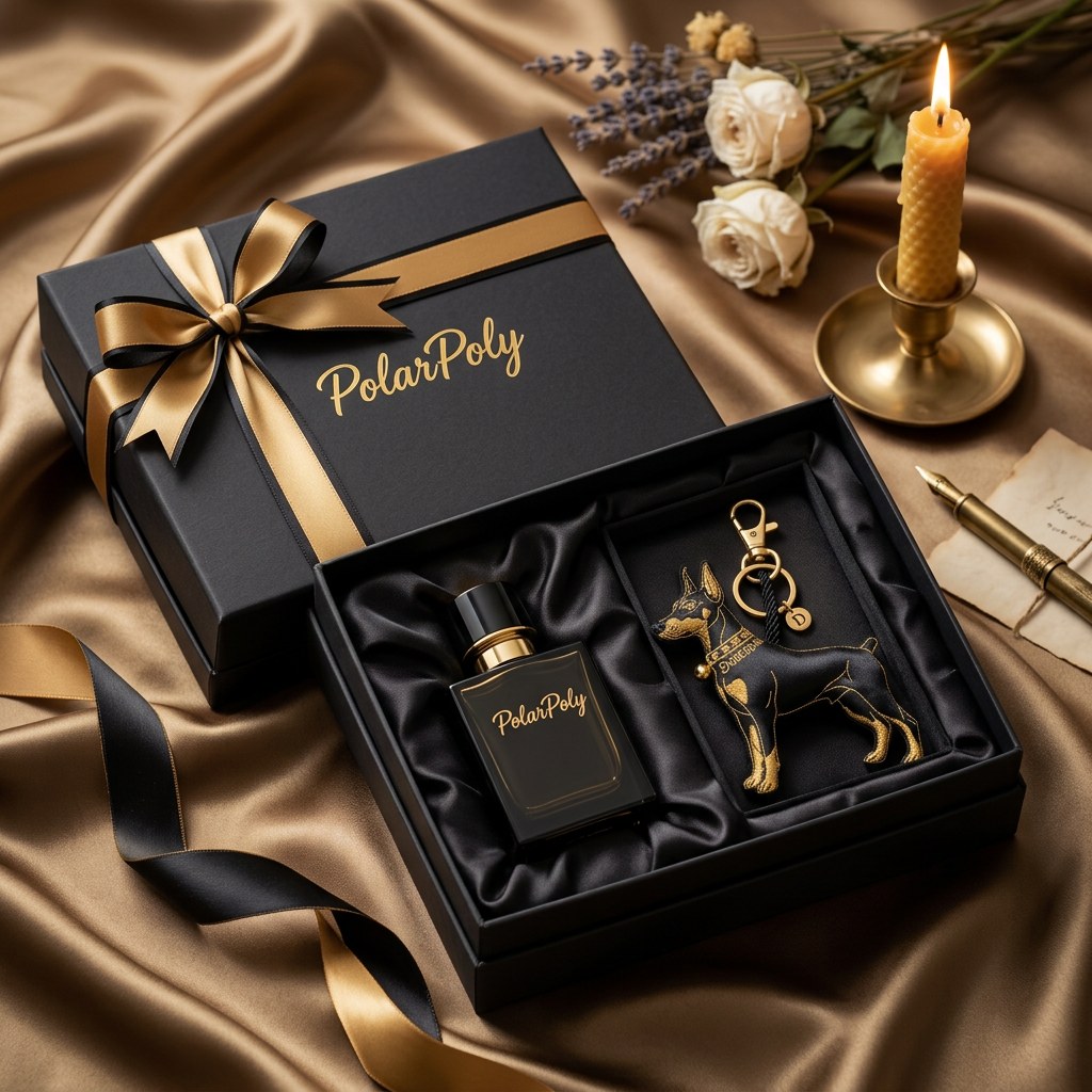 香水+黑色丝绸挂件