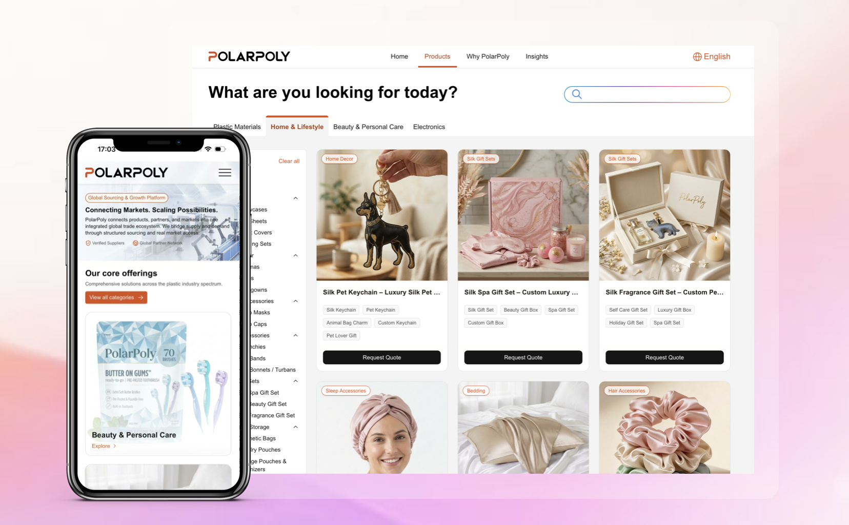 PolarPoly製品の展示